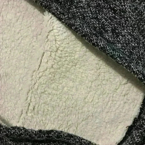 Orvis Gray/Black Brighton Sherpa Lined 1/4-Zip Pullover Marled Fleece Men Size L - Picture 4 of 6